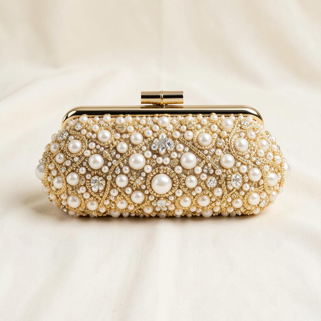 Hand-Embellished Clutch